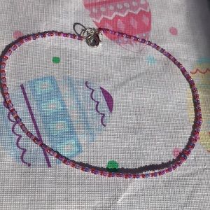 Homemade beaded choker